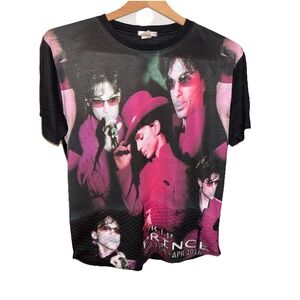 Prince RIP Rest In Peace All Over Print Tshirt  Womens Large